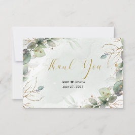 Eucalyptus Löv Greenery Bröllop Tack Kort