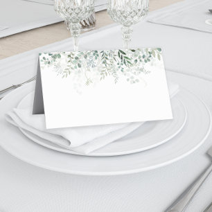 Eucalyptus Löv Greenery Elegant Modern Placeringskort