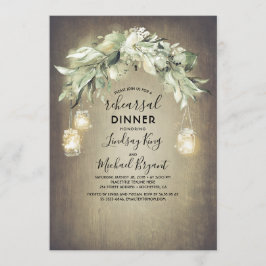Eucalyptus Löv Greenery Rustic Rehearsal Middag Inbjudningar
