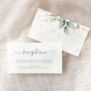 Eucalyptus Löv Greenery Wedening Reception Tilläggskort