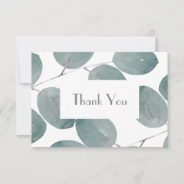 Eucalyptus Löv i vattenfärg Tack Kort