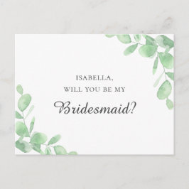 Eucalyptus löv. Kommer du att bli min brud? Vykort