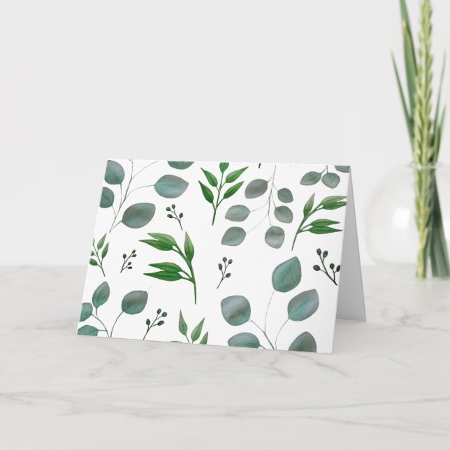 Eucalyptus löv kort (Framsida)