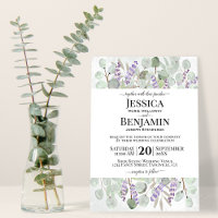 Eucalyptus Löv Lavender Flowers Rustic Bröllop