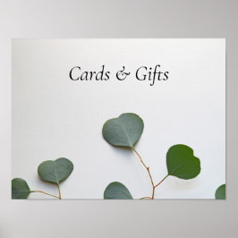 Eucalyptus löv lodrät-tecken poster