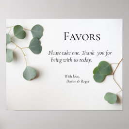 Eucalyptus löv med textutrymme poster