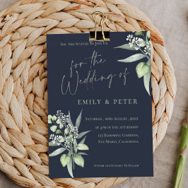 Eucalyptus Löv Monogram Budget Grey Bröllop