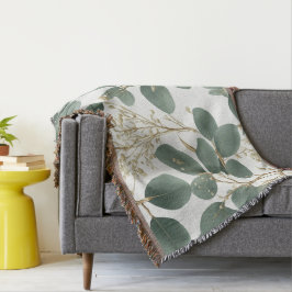 Eucalyptus Löv Mönster Filt