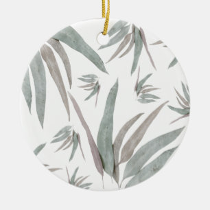 Eucalyptus Löv Mönster Julgransprydnad Keramik