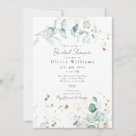 Eucalyptus löv och Möhippa av blad och barr Inbjudningar