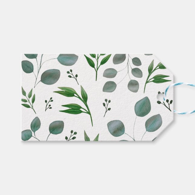 Eucalyptus löv presentetikett (Framsidan (Horisontell))