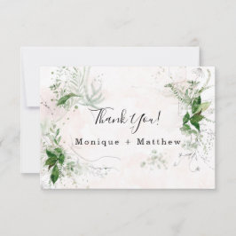 Eucalyptus löv Rosa Bröllop - tack för ditt kort