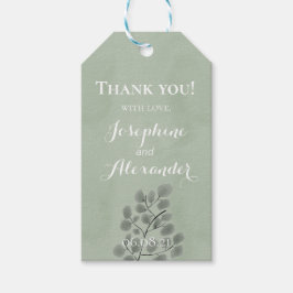 Eucalyptus Löv Tema Presentetikett