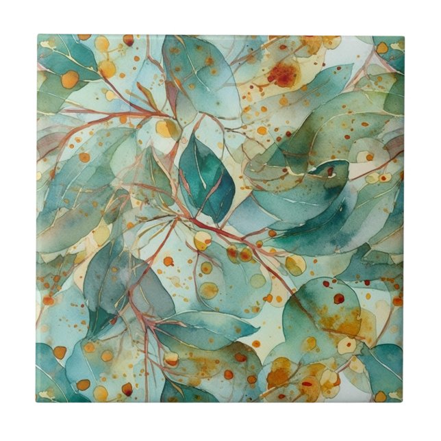Eucalyptus Löv Tile Kakelplatta (Framsidan)