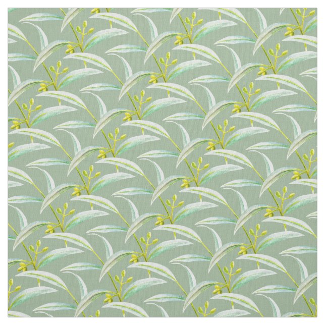 Eucalyptus löv vattenfärgsmålning tyg (Prov)