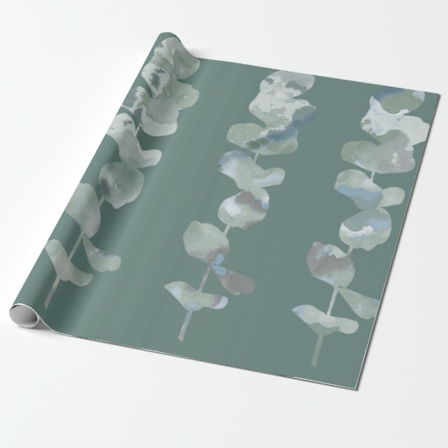 Eucalyptus Löv Wrapping Papper Presentpapper (Utrullad)