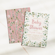 Eucalyptus Lövs Girl Baby Shower