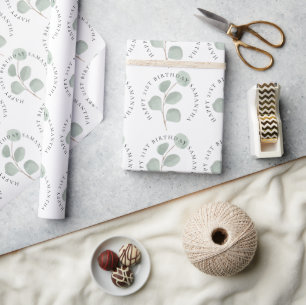 Eucalyptus Lycklig 21:a födelsedagen Namn Presentpapper