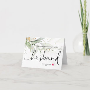 Eucalyptus Lycklig Första födelsedagen som min Mak Kort