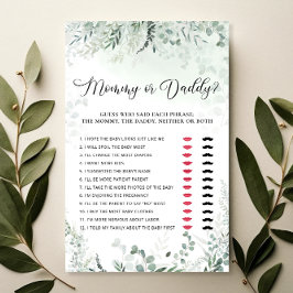Eucalyptus Mamma eller Baby Shower Game