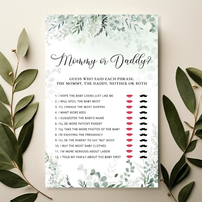 Eucalyptus Mamma eller Baby Shower Game (Skapare uppladdad)