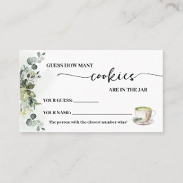 Eucalyptus Matcha How many Cookies Game Card Placeringskort