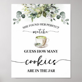 Eucalyptus Matcha Hur Många Kakor Duschspel Poster