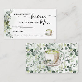 Eucalyptus Matcha Hur många pussar till fru Card Placeringskort