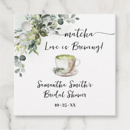 Eucalyptus Matcha Love is Brewing Tea Shower Gåvor Etiketter