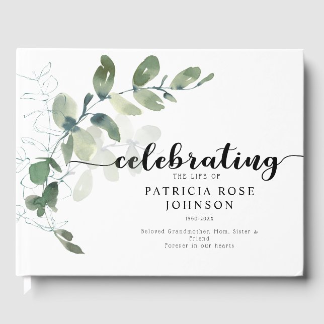 Eucalyptus Memorial Funeral Minne Gästböcker (Framsida)