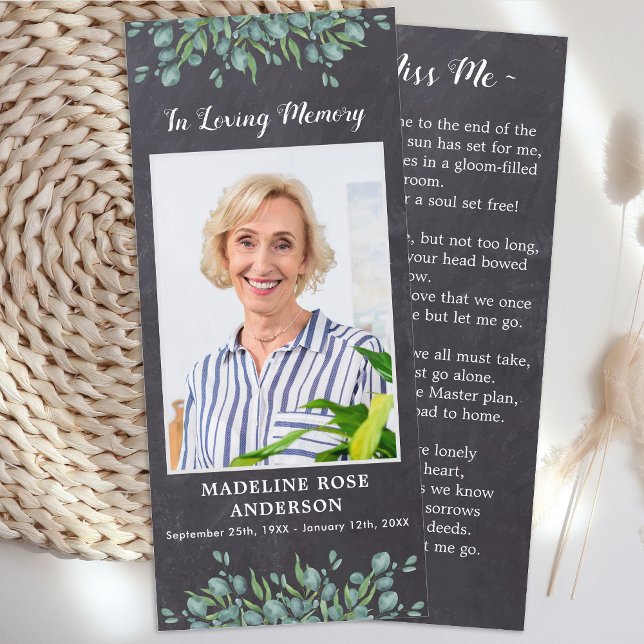 Eucalyptus Memorial Grått Slate Funeral Prayer Car (Skapare uppladdad)