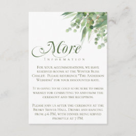 Eucalyptus Mer Information Bröllopsdetaljer Tilläggskort