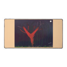 Eucalyptus Midnatt Desk Matta. Impressionistisk ko