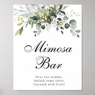 Eucalyptus Mimosa Bar Affisch Skylt