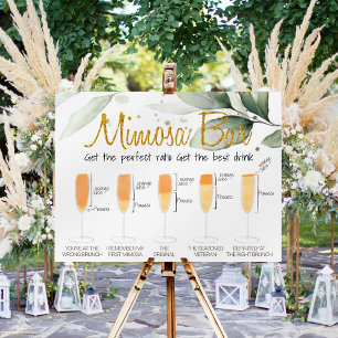Eucalyptus Mimosa Bar Bröllopsbrunch skylt