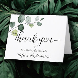 Eucalyptus Minimal Script-Möhippa Tack Kort