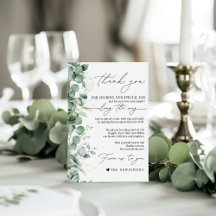 Eucalyptus Minimalist Napkin - tackkort
