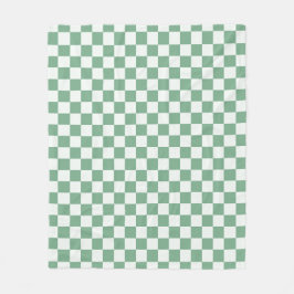 Eucalyptus mist checkerboard pattern fleecefilt