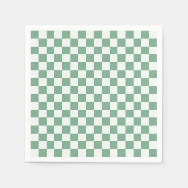 Eucalyptus mist checkerboard pattern pappersservett