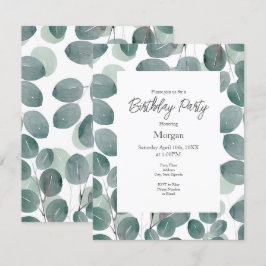 Eucalyptus Modern 2 Inbjudningar