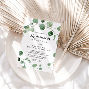 Eucalyptus Modern Bridesmaids Luncheon Shower Inbjudningar