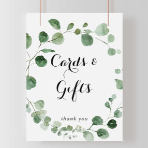 Eucalyptus Modern calligrafkort och presentkort Poster