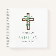 Eucalyptus Modern Kor Baptism Guestbook
