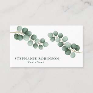 Eucalyptus Modern Minimalistiskt Affärskort Visitkort