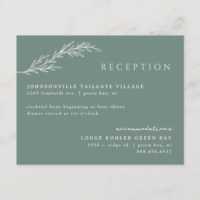 Eucalyptus Modern Stenciled botaniska detaljer Tilläggskort (Framsida)