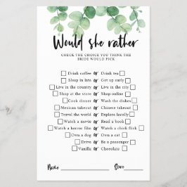 Eucalyptus Möhippa Game skulle hellre vilja ha Flygblad