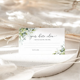 Eucalyptus Nattidéer. Datum burk Tilläggskort