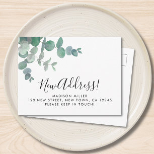 Eucalyptus Ny adress Flyttar Meddelande Vykort