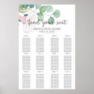 Eucalyptus och calla - Sittkartskum Poster