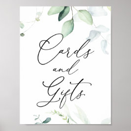 Eucalyptus och Grey Cards och presentkort Poster